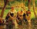 laundring femmes eragny sur eptes 1895 Camille Pissarro